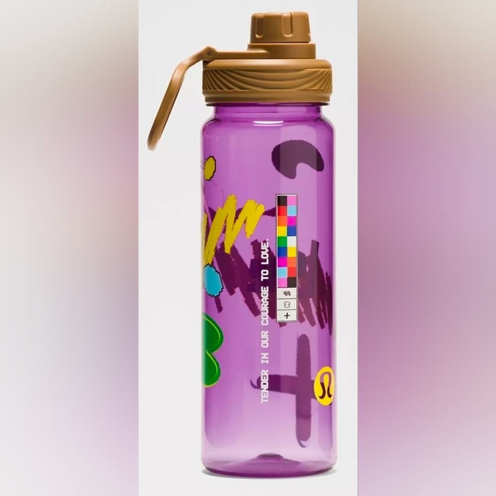 Lululemon Back To Life Clear Bottle 24oz Dark Mystic/Bold Beige Pride, New! - Picture 3 of 3